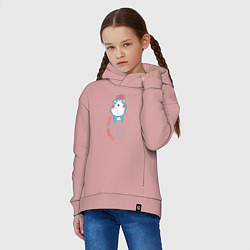 Толстовка оверсайз детская Little monkey, цвет: пыльно-розовый — фото 2