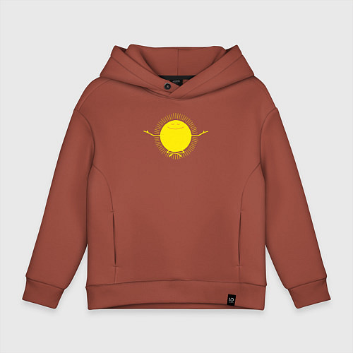 Детское худи оверсайз Sunny relax / Кирпичный – фото 1