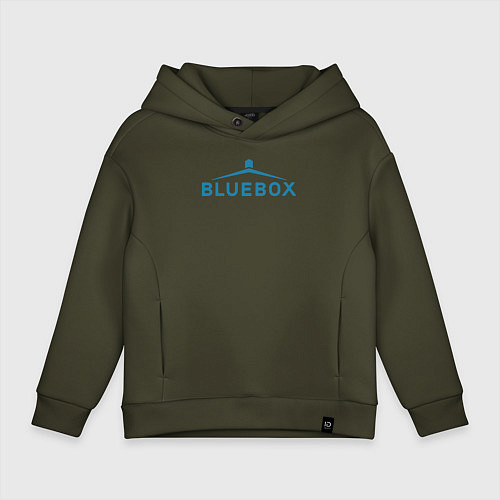 Детское худи оверсайз Доктор Кто Bluebox / Хаки – фото 1