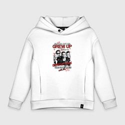 Толстовка оверсайз детская Depeche Mode - Grew up, цвет: белый