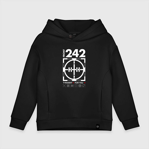 Детское худи оверсайз Front 242 - Tyrany for you / Черный – фото 1