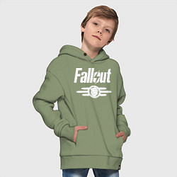Толстовка оверсайз детская Fallout - vault 33, цвет: авокадо — фото 2