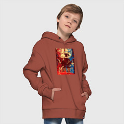 Толстовка оверсайз детская Уильям Джеймс Мориарти Шерлок Холмс, цвет: кирпичный — фото 2