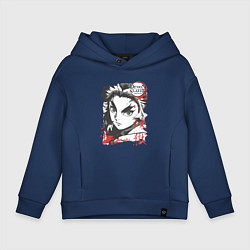 Детское худи оверсайз Клинок рассекающий демонов Ренгоку demon slayer