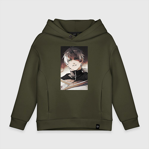 Детское худи оверсайз Реинкарнация безработного Рудеус Грейрат / Хаки – фото 1