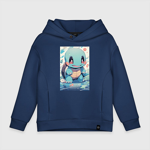 Детское худи оверсайз Покемон Сквиртл / Тёмно-синий – фото 1