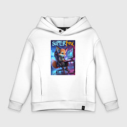 Детское худи оверсайз Super fox gamer - ai art fantasy