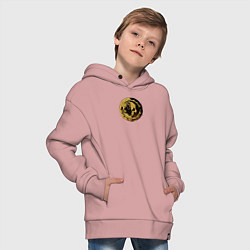 Толстовка оверсайз детская Механикус Warhammer, цвет: пыльно-розовый — фото 2