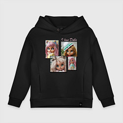 Детское худи оверсайз Люблю кукол