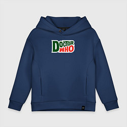 Толстовка оверсайз детская Стиль доктора кто, цвет: тёмно-синий