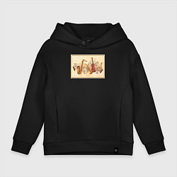 Детское худи оверсайз Музыка нас связала