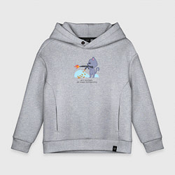 Детское худи оверсайз Кот все хорошо