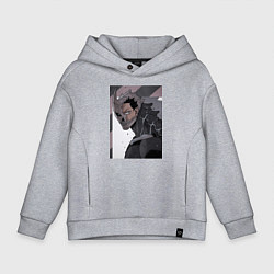 Толстовка оверсайз детская Кайдзю номер восемь Кафка Хибино Силы обороны боец, цвет: меланж
