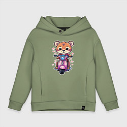 Детское худи оверсайз Медведик на мопеде катается