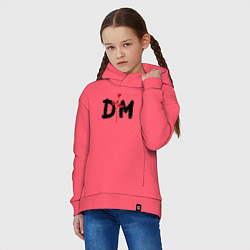 Толстовка оверсайз детская Депеш мод логотип, цвет: коралловый — фото 2