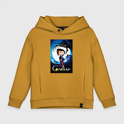 Детское худи оверсайз Coraline Jones and cat