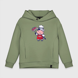 Детское худи оверсайз Коровка повар