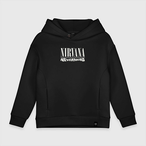 Детское худи оверсайз Nevermind Nirvana / Черный – фото 1