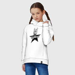Толстовка оверсайз детская Ирина рок звезда, цвет: белый — фото 2