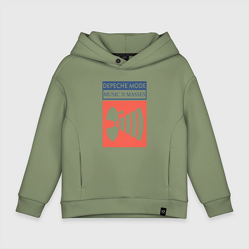 Детское худи оверсайз Depeche Mode - Music for the masses merch / Авокадо – фото 1