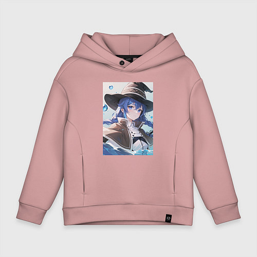 Детское худи оверсайз Реинкарнация безработного Рокси Мигурд / Пыльно-розовый – фото 1