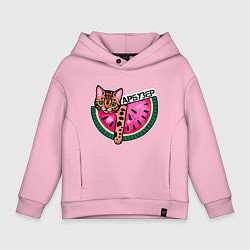 Детское худи оверсайз Бенгальский кот арбузер