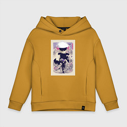 Детское худи оверсайз Магическая битва Сатору Годзё арт повязка