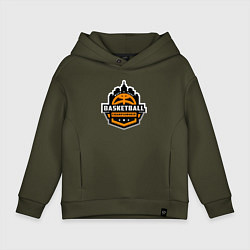 Толстовка оверсайз детская Championship basketball, цвет: хаки