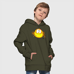 Толстовка оверсайз детская Граф Фон Компот, цвет: хаки — фото 2