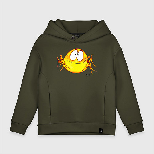 Детское худи оверсайз Граф Фон Компот / Хаки – фото 1