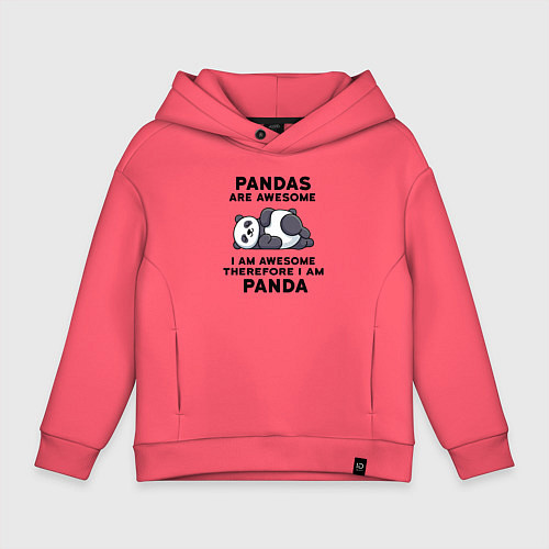 Детское худи оверсайз Будь собой / Коралловый – фото 1