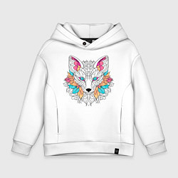 Детское худи оверсайз Лиса раскраска