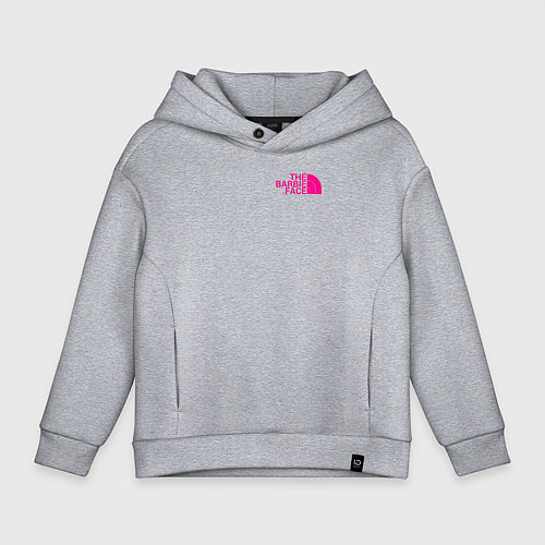 Детское худи оверсайз The barbie face / Меланж – фото 1
