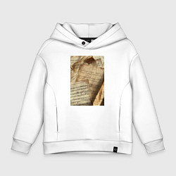 Детское худи оверсайз Листы с нотами