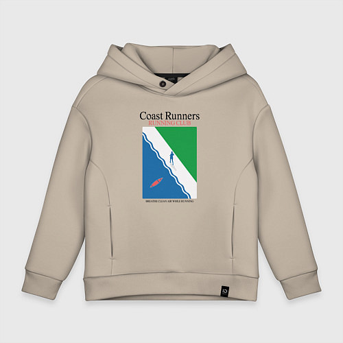 Детское худи оверсайз Running club / Миндальный – фото 1