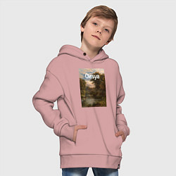 Толстовка оверсайз детская Olesya река, цвет: пыльно-розовый — фото 2