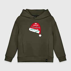 Детское худи оверсайз Шапка Санта Клауса - мы празднуем Рождество когда