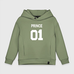 Детское худи оверсайз Футбольная надпись 01 принц