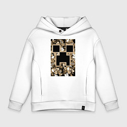 Толстовка оверсайз детская Герои Minecraft, цвет: белый