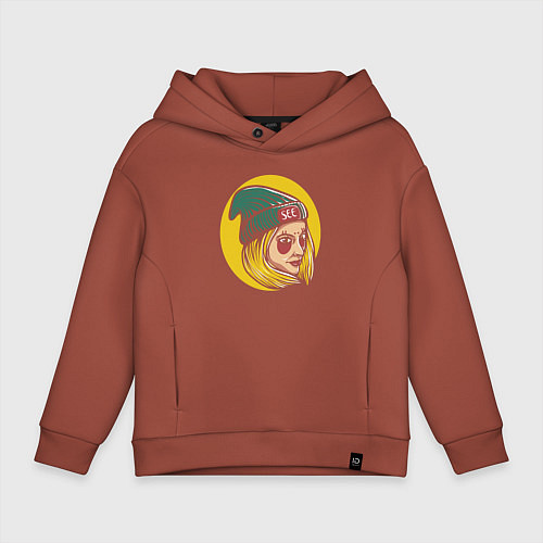 Детское худи оверсайз Видеть / Кирпичный – фото 1
