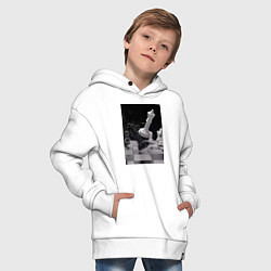Толстовка оверсайз детская Шахматы эстетика, цвет: белый — фото 2