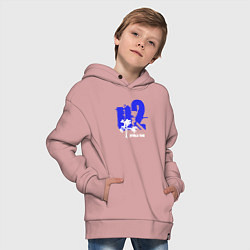 Толстовка оверсайз детская U2 - Joshua tree, цвет: пыльно-розовый — фото 2