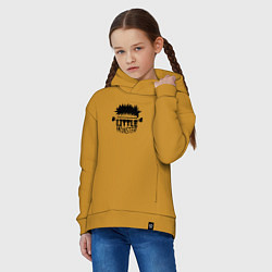 Толстовка оверсайз детская Little monster - boy - пара, цвет: горчичный — фото 2