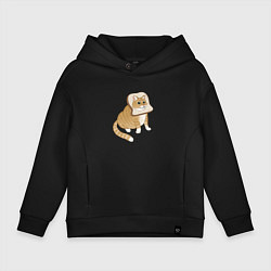 Детское худи оверсайз Милый толстый котик-хлебушек