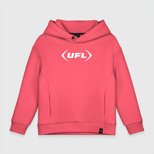 Детское худи оверсайз Ufl logo / Коралловый – фото 1