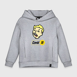 Толстовка оверсайз детская Vault boy - covid 19, цвет: меланж