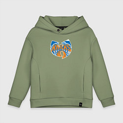 Толстовка оверсайз детская Wu-tang knicks, цвет: авокадо