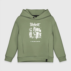 Толстовка оверсайз детская Slipknot - skeleton girl, цвет: авокадо