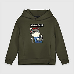 Детское худи оверсайз We can do it - cat