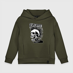 Детское худи оверсайз The exploited - punk skull